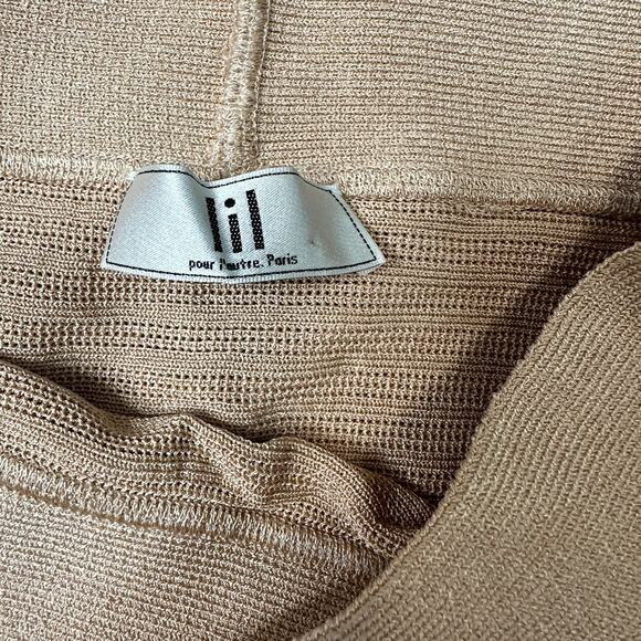 Lil French Brand Nude Twirl Midi Skirt Small 4 - Picture 5 of 5